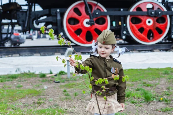 Bambini Uniforme Soldati Difensori Della Patria Ricordo Sono Orgoglioso Storia — Foto Stock