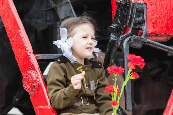 Bambini Uniforme Soldati Difensori Della Patria Ricordo Sono Orgoglioso Storia — Foto Stock