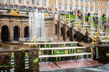 Peterhof. Saint Petersburg 21.08.2017. Çeşmeler.