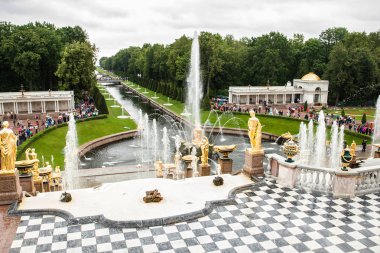 Peterhof. Saint Petersburg 21.08.2017. Çeşmeler.