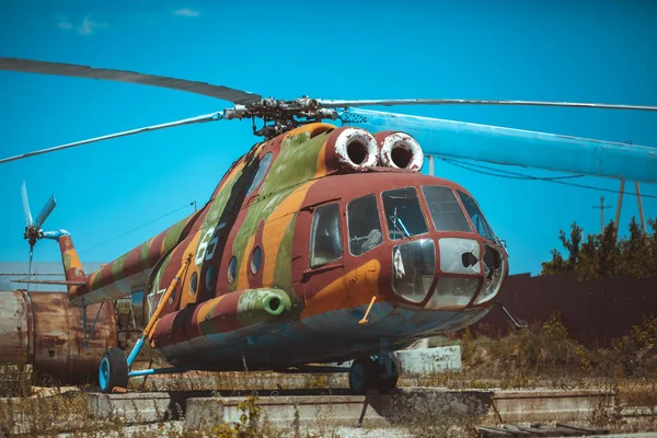 Técnica Helicóptero Aeronave Aeronaves Asa Rotativa — Fotografia de Stock