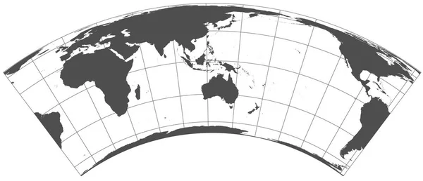 Gray World Different Cartographic Projections Degrees Grid Meridians Parallels — Stock Photo, Image