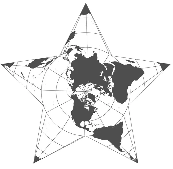 Mundo Gris Diferentes Proyecciones Cartográficas Rejilla Grados Meridianos Paralelos —  Fotos de Stock