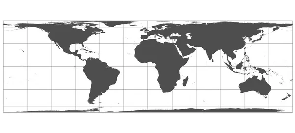 Mondo Grigio Diverse Proiezioni Cartografiche Griglia Gradi Meridiani Paralleli — Foto Stock