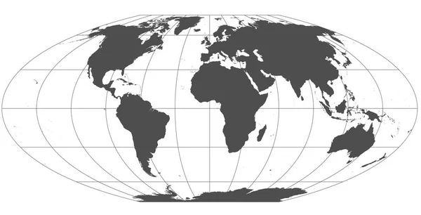 Grå Värld Olika Kartografiska Prognoser Grader Rutnät Meridianer Och Paralleller — Stockfoto