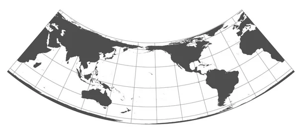 不同制图投影中的灰色世界 经络30度网格 — 图库照片