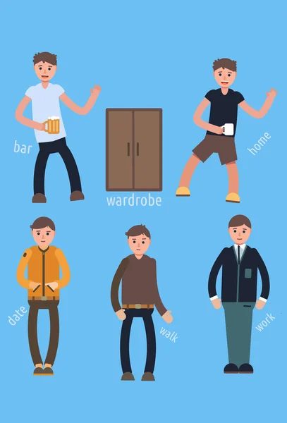 farklı kıyafetler kümesi