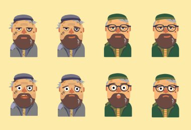 homeless and hipster clipart