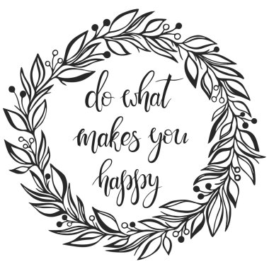 Yazı ile çerçeve çiçek