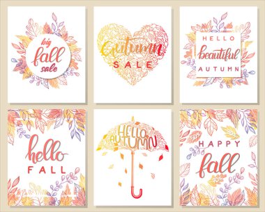 Yaratıcı sonbahar kartı dizi