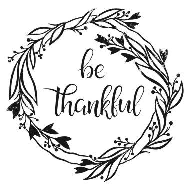 Şükran günü tipografi tasarım