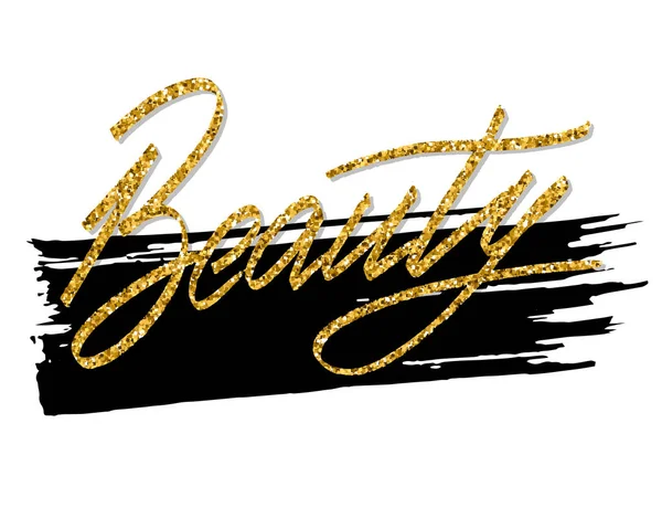 Altın glitter tipografi — Stok Vektör