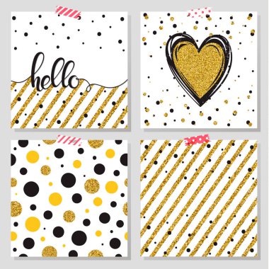 Altın glitter tipografi