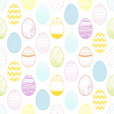 Farklı renkli Paskalya yumurtaları ile desen