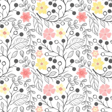 Yapraklı kusursuz desen