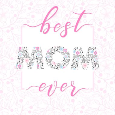 Mutlu anneler günü tipografi