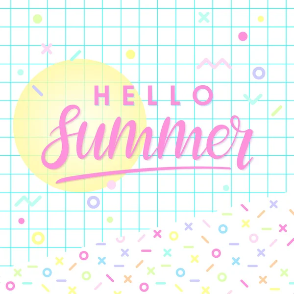 Hand drawn lettering summer — Stock Vector