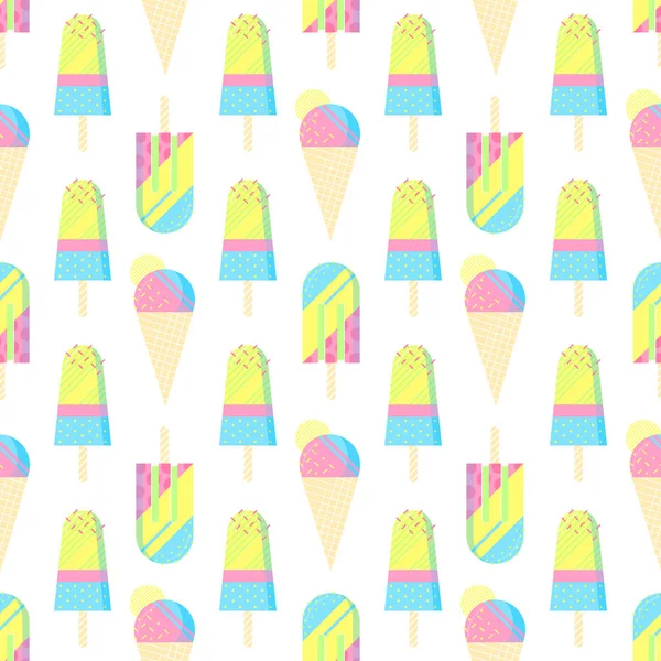 Motif de crème glacée colorée — Image vectorielle