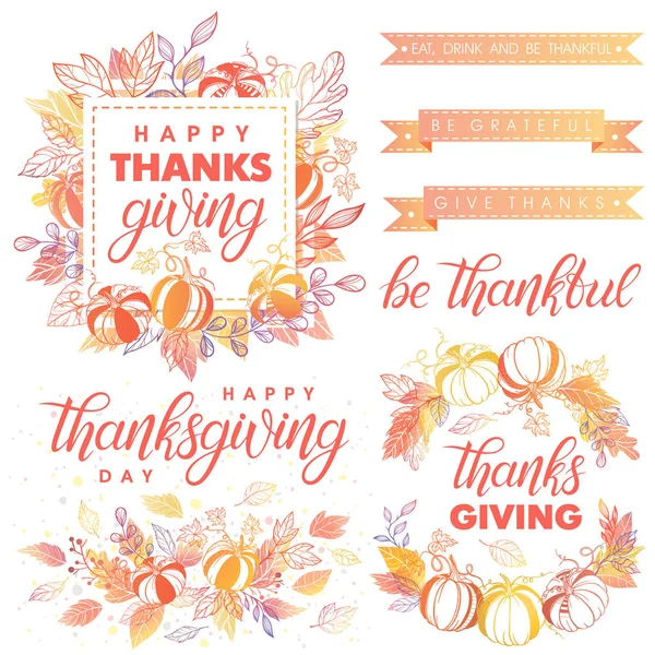 Thanksgiving Day typografie — Stockvector