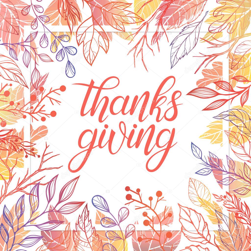 Thanksgiving Day typography