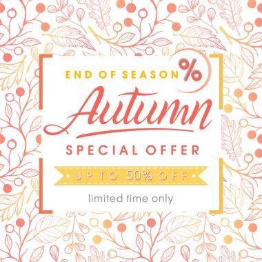 Sonbahar özel fırsat afiş