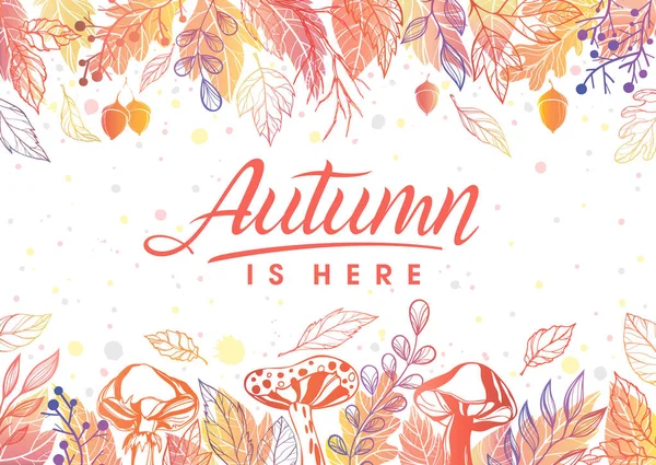 Illustrazione autunno vettoriale . — Vettoriale Stock