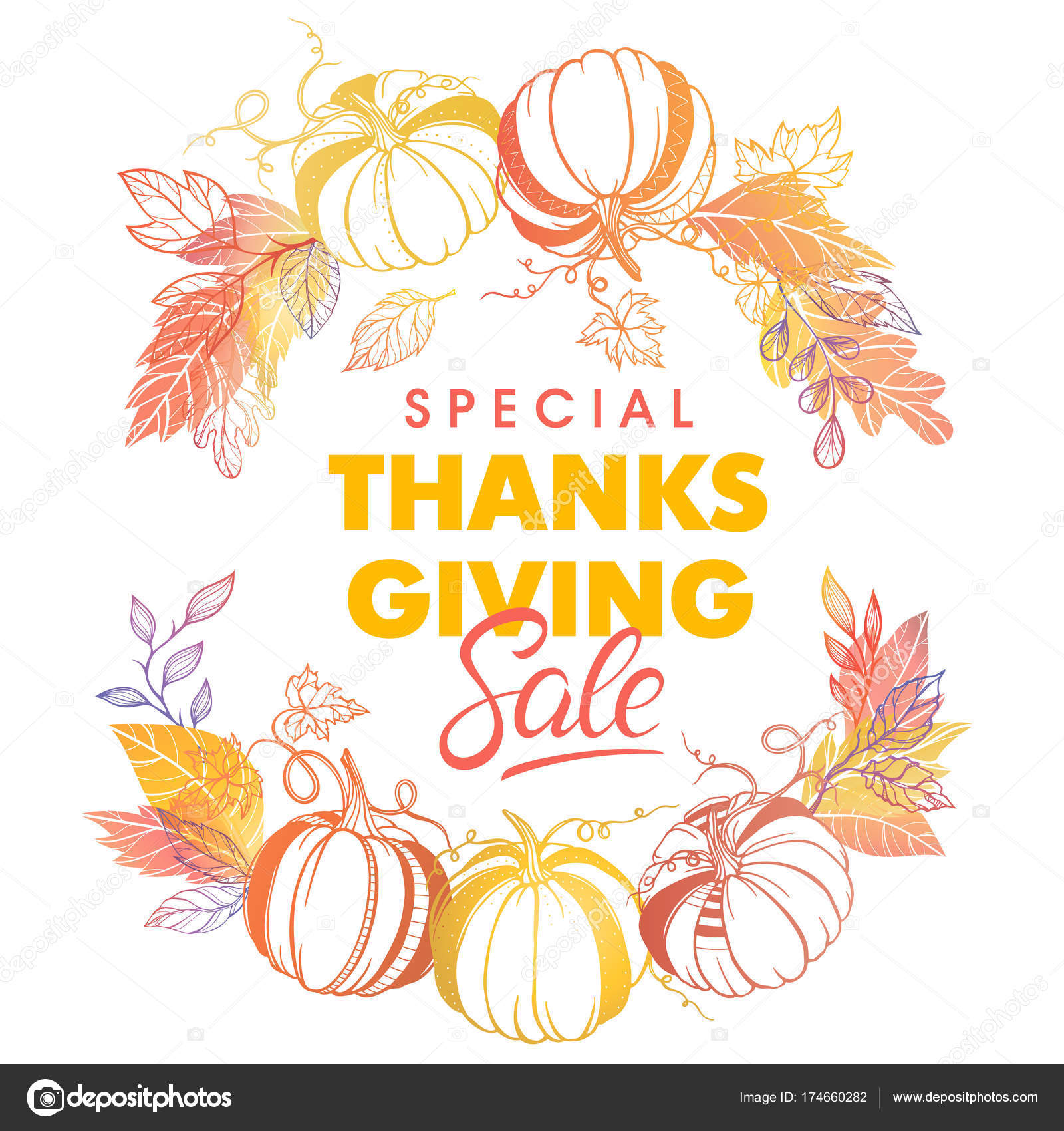 Banner oferta especial de acción de gracias — Vector de Ofertas Especiales De Acción De Gracias, Para Nuevas