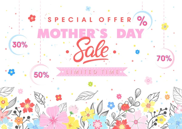 Día Las Madres Oferta Especial Día Las Madres Letras Pintadas — Vector de stock