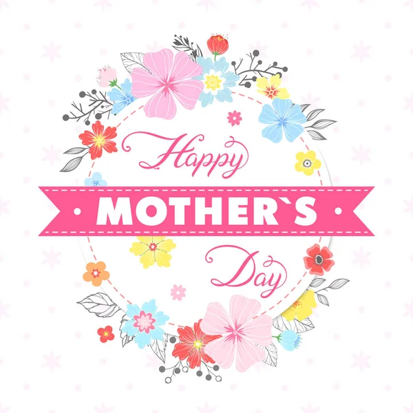 Happy Mothers Day Typography Happy Mothers Day Handgezeichneter Schriftzug Mit — Stockvektor