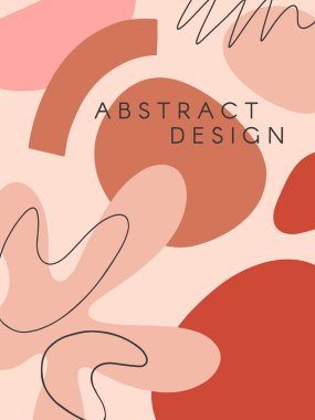 Elle çizilmiş organik şekiller ve pastel renklerde dokularla modern vektör çizimi. Baskı, el ilanları, afişler, davetiyeler, marka tasarımı, kapaklar ve daha fazlası için mükemmel çağdaş tasarım..