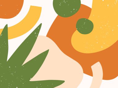 Elle çizilmiş organik şekiller, dokular ve çiçek elementleriyle sanatsal modern vektör çizimi. Parmak izleri, el ilanları, davetiyeler, marka tasarımı, kapaklar ve daha fazlası için mükemmel çağdaş tasarım.