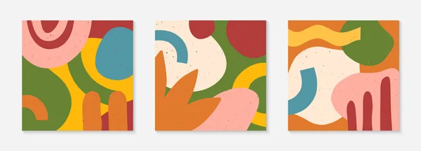 手描きの有機的な形状と質感と現代のベクトルイラスト チラシ バナー パンフレット 招待状 カバーのためのトレンディな現代的なデザイン — ストックベクタ