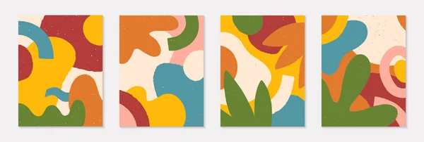 Elle çizilmiş organik şekiller, dokular ve grafik elementlerle modern vektör kolajları. Moda çağdaş tasarımı baskılar, el ilanları, afişler, davetiyeler, marka tasarımı, kapaklar ve daha fazlası için mükemmeldir.