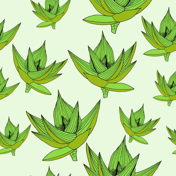 Nahtloser Vektor-Blumenmuster Hintergrund mit Aloe. abstrakte Textur. perfekt für Tapeten, Webseiten-Hintergründe, Oberflächentexturen, Textilien — Stockvektor