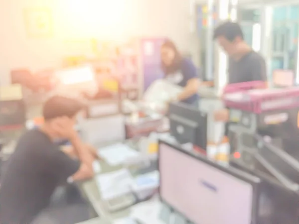 Blurred image of counter service at hotel for background usage. — Stock Photo, Image