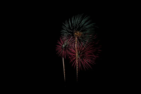 Fireworks Celebration at night on  Background . — Stock Photo, Image