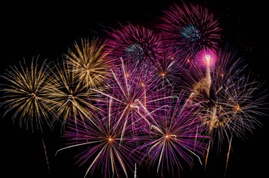 Havai fişek kutlama yeni yıl ve kopya alanı - geceleri abs