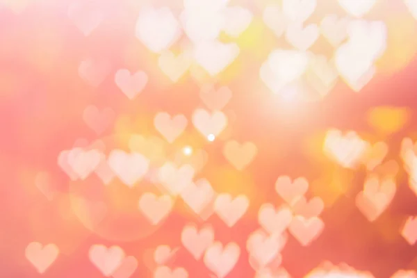 Rozmazané pozadí Valentýna konceptu. Pink Valentines Card. Pastelový barevný odstín má vzor přechodu. Multicolor bílá růžová, oranžová a červená srdce rozmazat tapety v lásce jasný sexy. — Stock fotografie