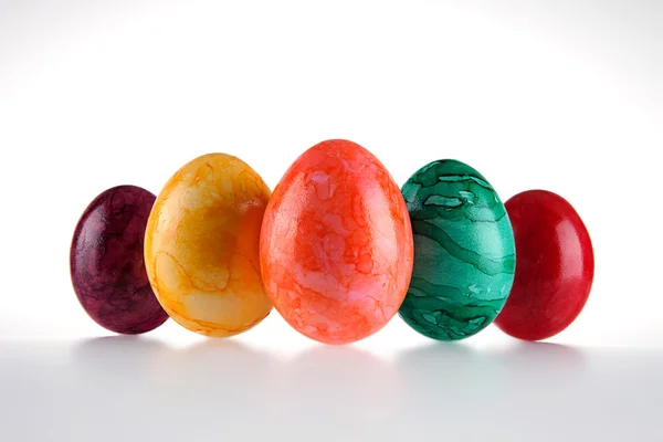 Beş renkli yumurta — Stok fotoğraf