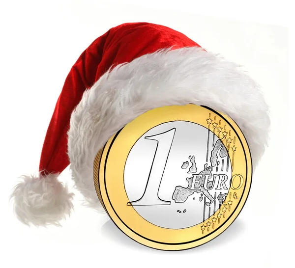 Noel Baba'nın bir şapka ile Euro