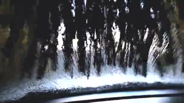 Automatic Shampoo Car Wash — Stock Video