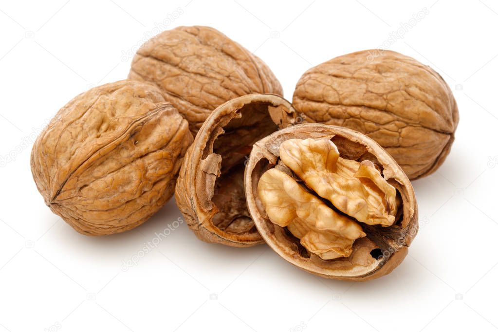 Half walnut kernel and whole walnut