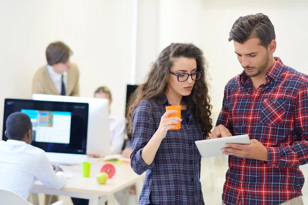 couple working on tablet computer