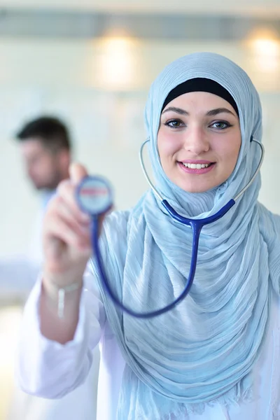 Doctor woman showing stethoscope. — Stock Photo, Image