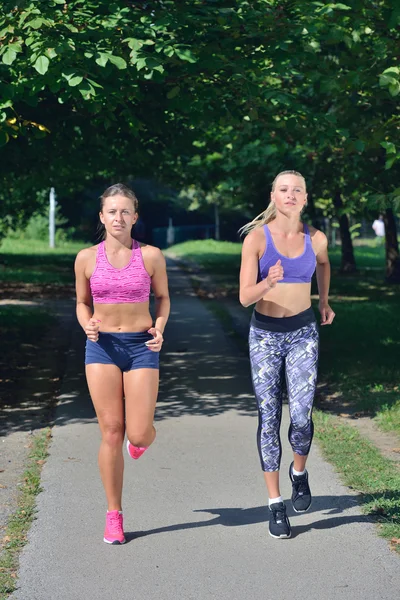 两个女人练习锻炼 — 图库照片
