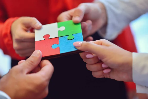 Puzzle Collaboration Team Concept — Stock Photo, Image