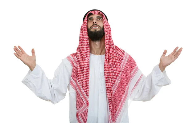 Mladý arab muž modlitby — Stock fotografie