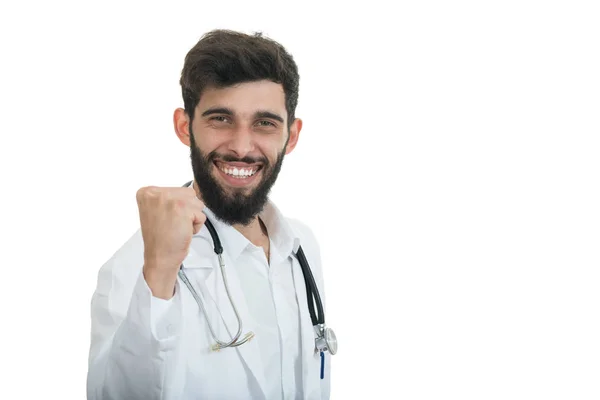 Doctor masculino haciendo gesto amistoso de la mano —  Fotos de Stock