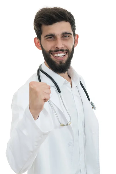 Doctor masculino haciendo gesto amistoso de la mano — Foto de Stock