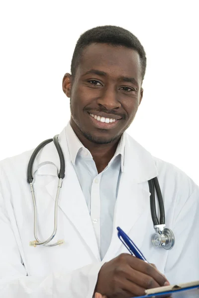 Attractive young doctor with stetoscope — Stock Photo, Image